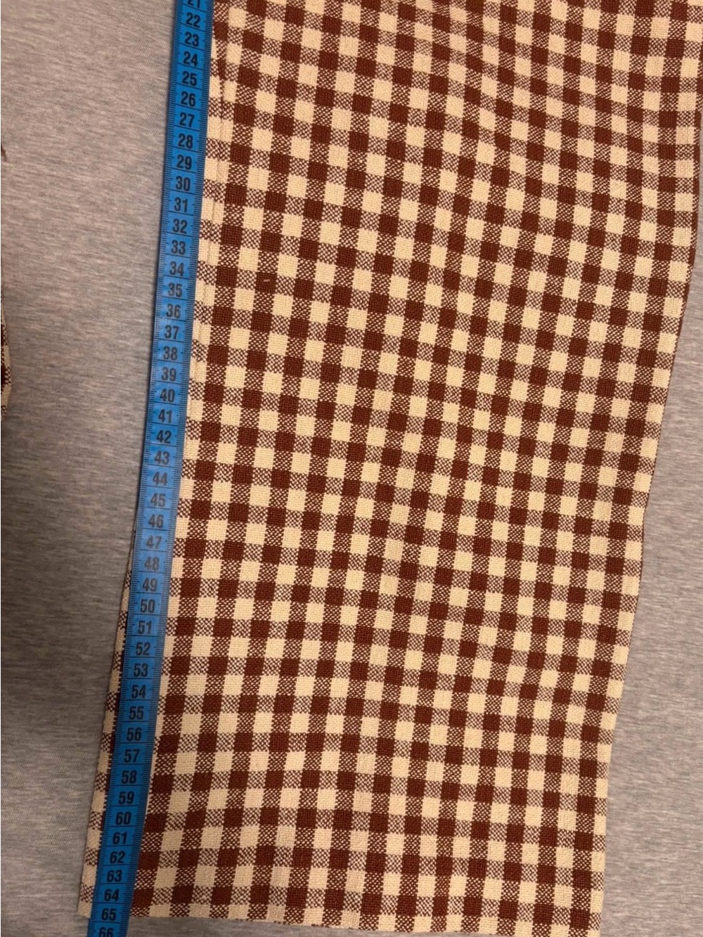 Sezane Martin Crop Trousers - Brown/Ecru gingham - Picture 8 of 8